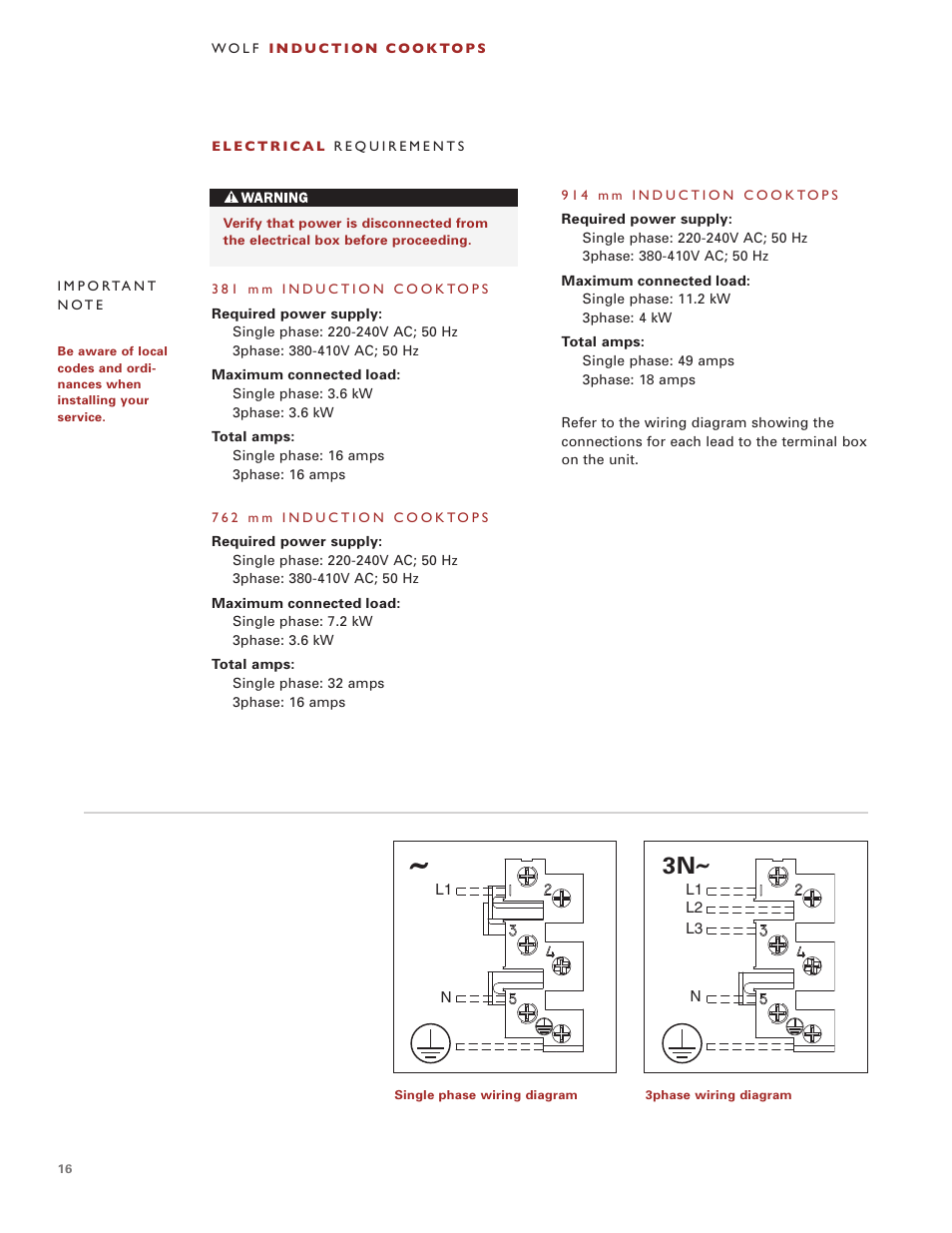 Wolf Induction s ICBCT30I User Manual | Page 16 / 88
