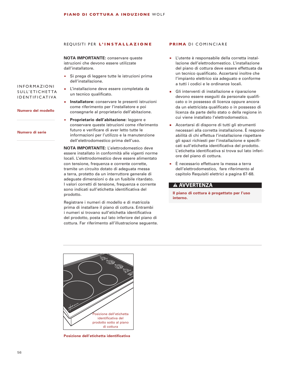 Wolf Induction s ICBCT30I User Manual | Page 56 / 88