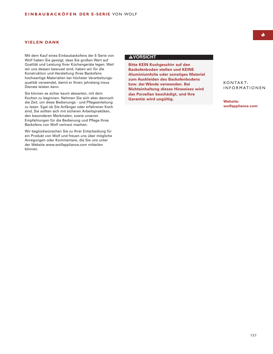 Wolf ICBSO30-2F/S User Manual | Page 137 / 169