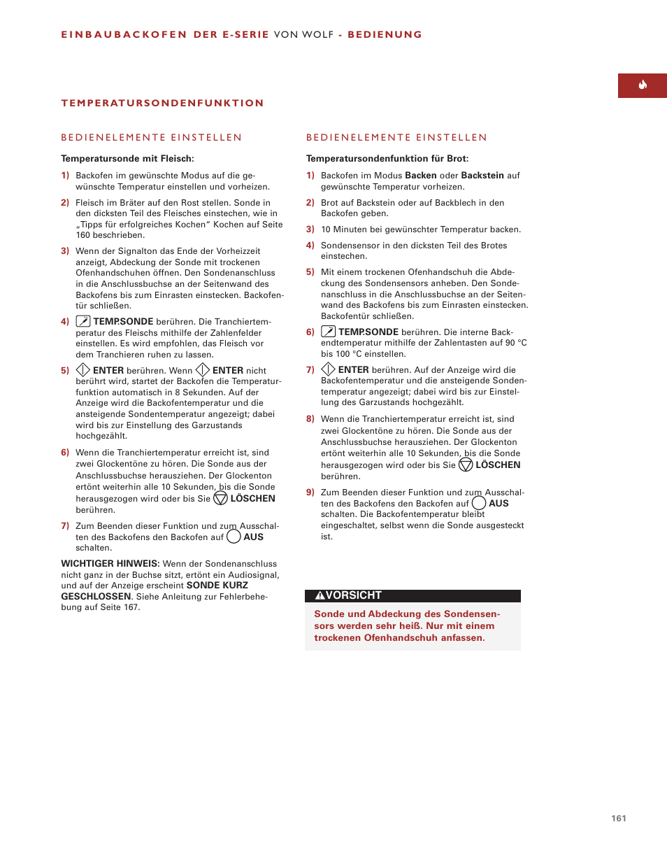 Wolf ICBSO30-2F/S User Manual | Page 161 / 169