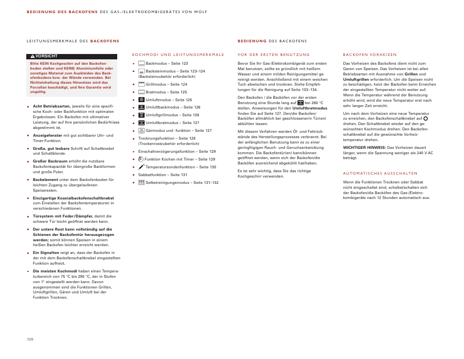 Wolf DUAL FUEL RANGES 105 User Manual | Page 120 / 140