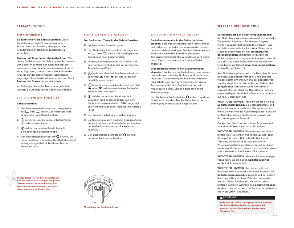 Wolf DUAL FUEL RANGES 105 User Manual | Page 131 / 140
