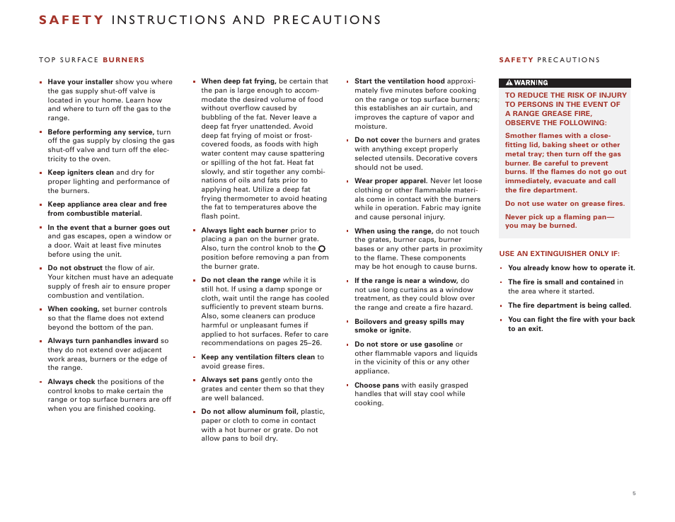 Wolf DUAL FUEL RANGES 105 User Manual | Page 5 / 140
