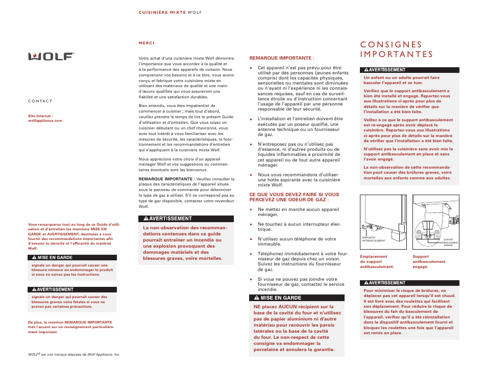Wolf DUAL FUEL RANGES 105 User Manual | Page 57 / 140