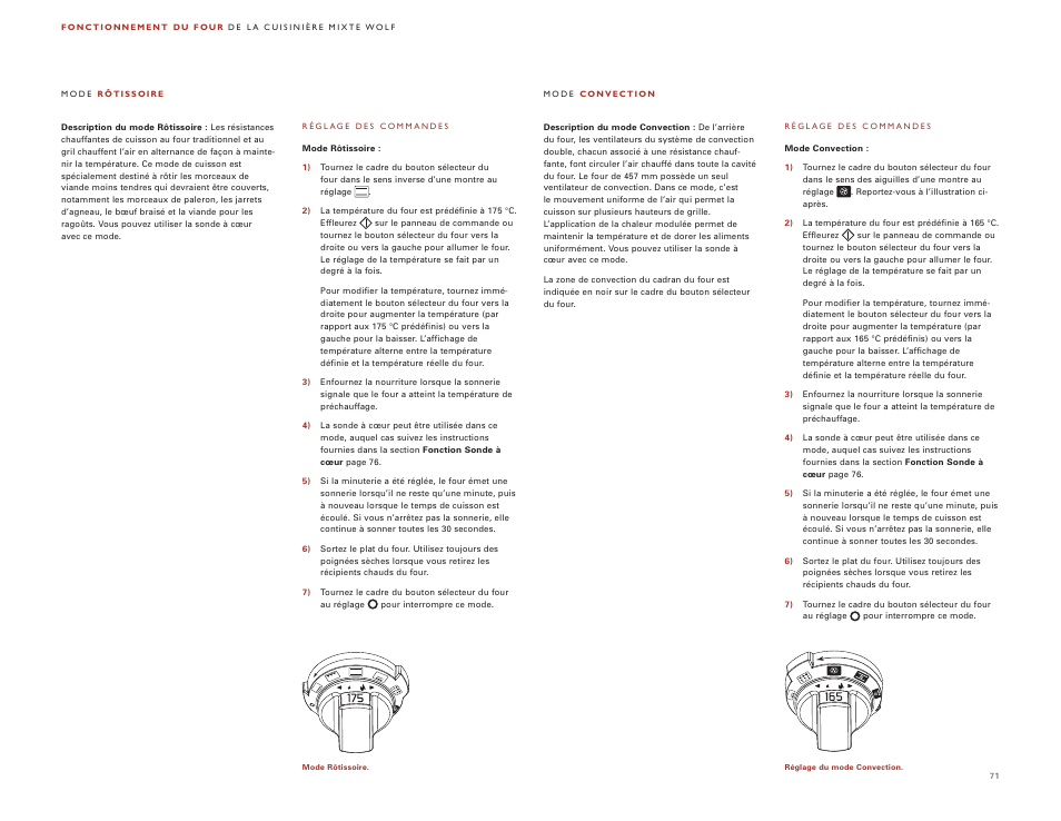 Wolf DUAL FUEL RANGES 105 User Manual | Page 71 / 140