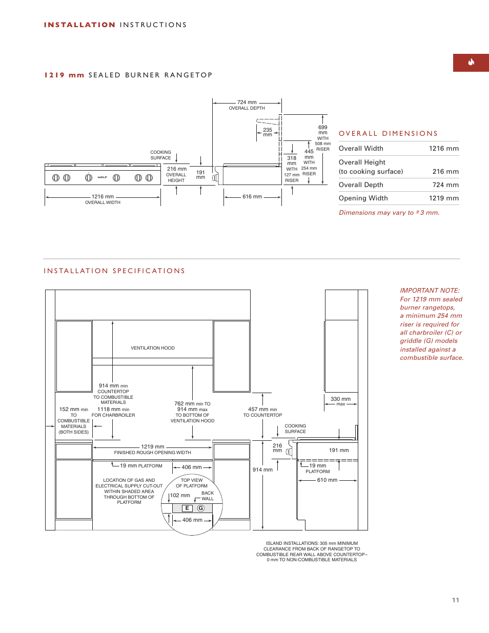 Wolf ICBSRT304 User Manual | Page 11 / 74