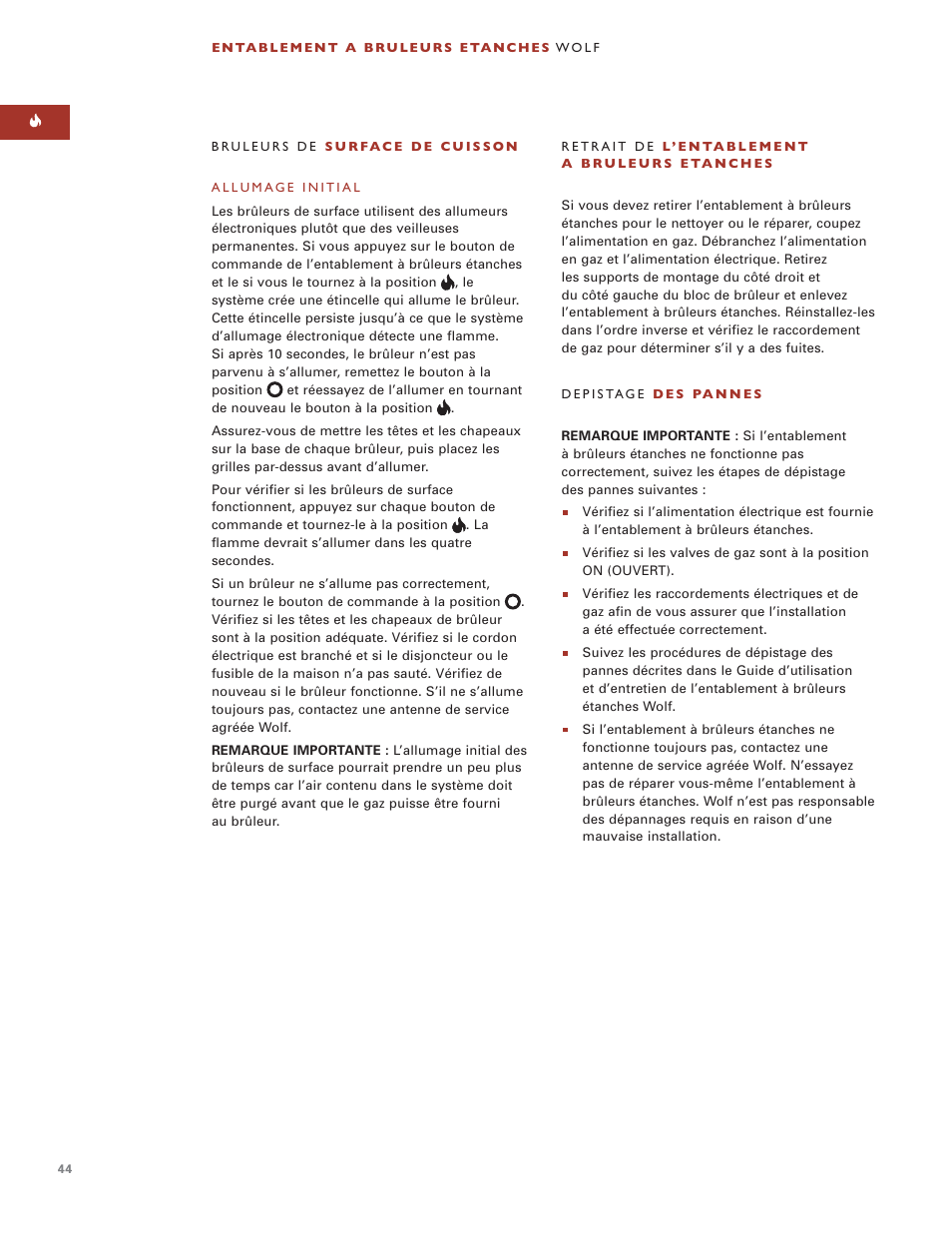 Wolf ICBSRT304 User Manual | Page 44 / 74