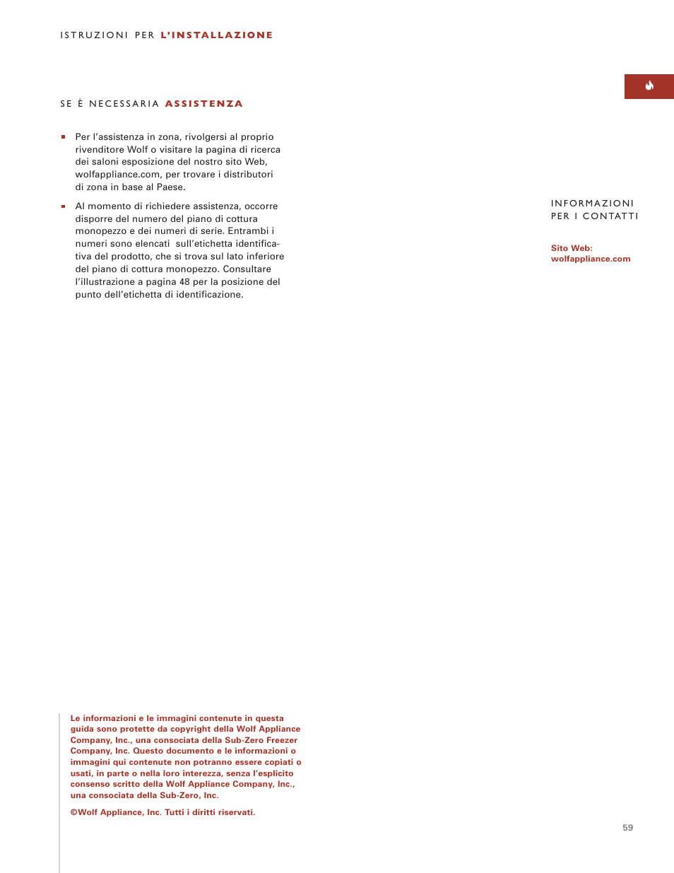 Wolf ICBSRT304 User Manual | Page 59 / 74