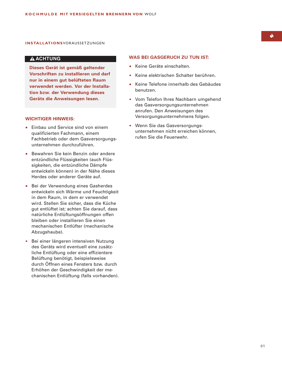 Wolf ICBSRT304 User Manual | Page 61 / 74
