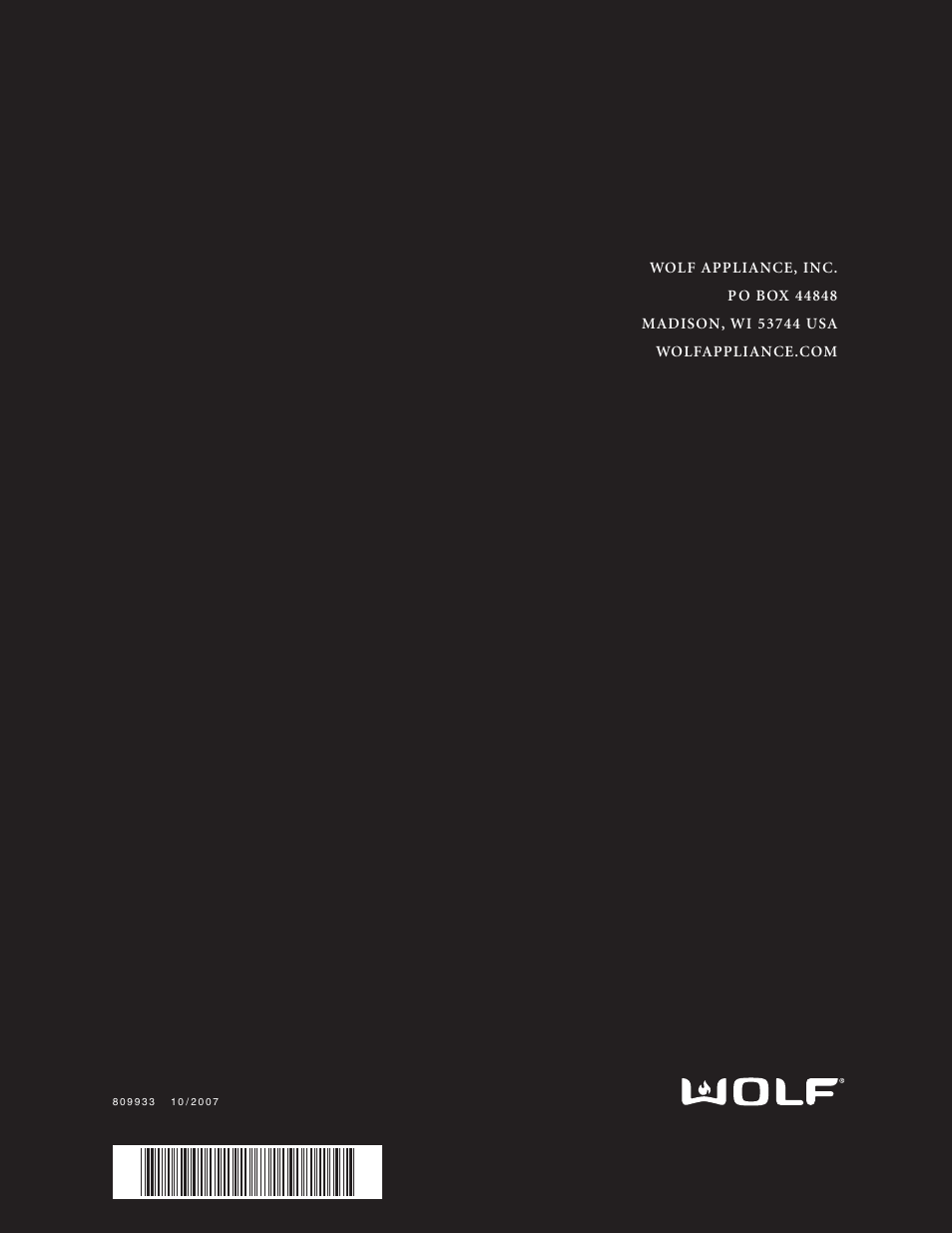 Wolf ICBSRT304 User Manual | Page 74 / 74