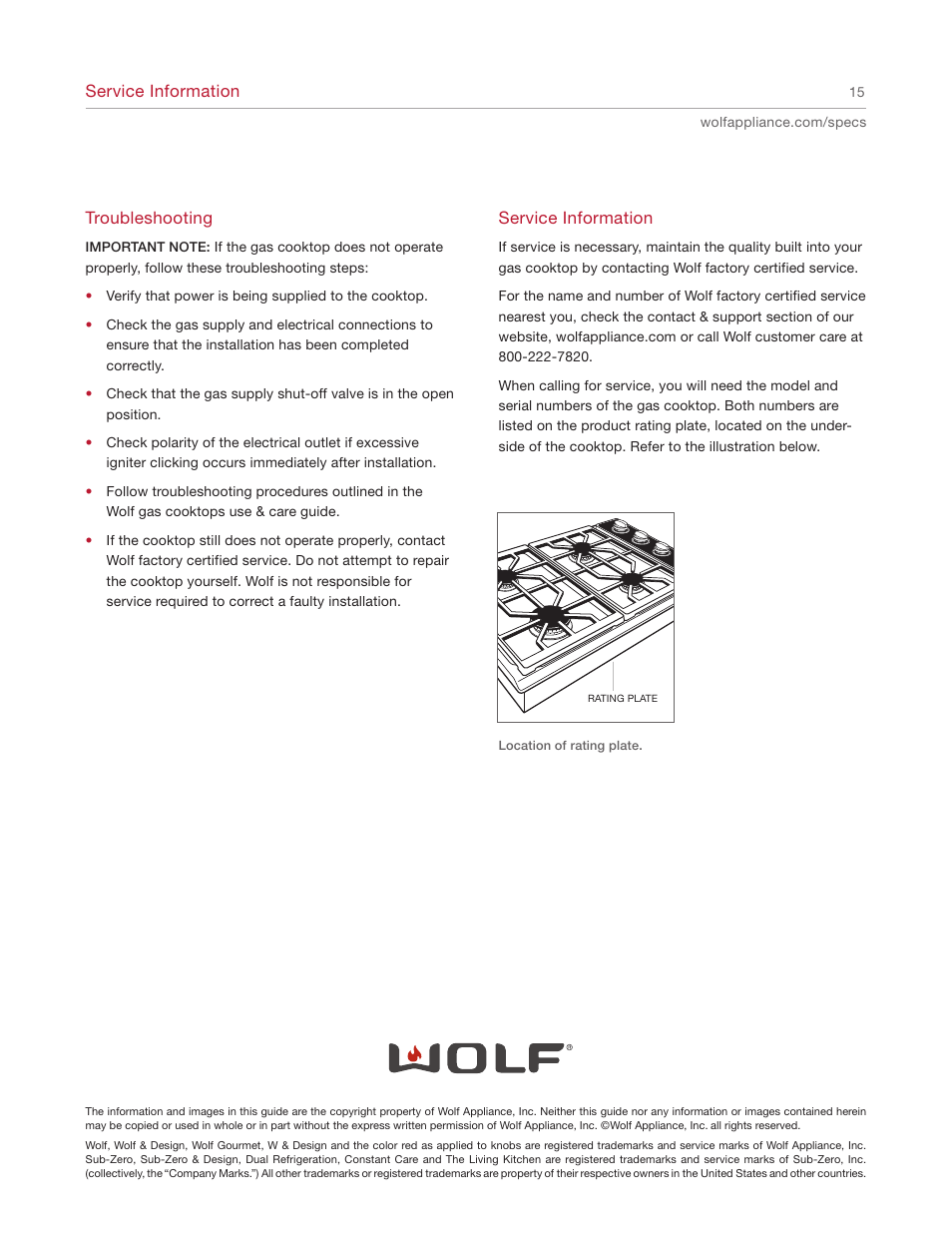 Wolf REV-A 5/2010 814990 User Manual | Page 15 / 16