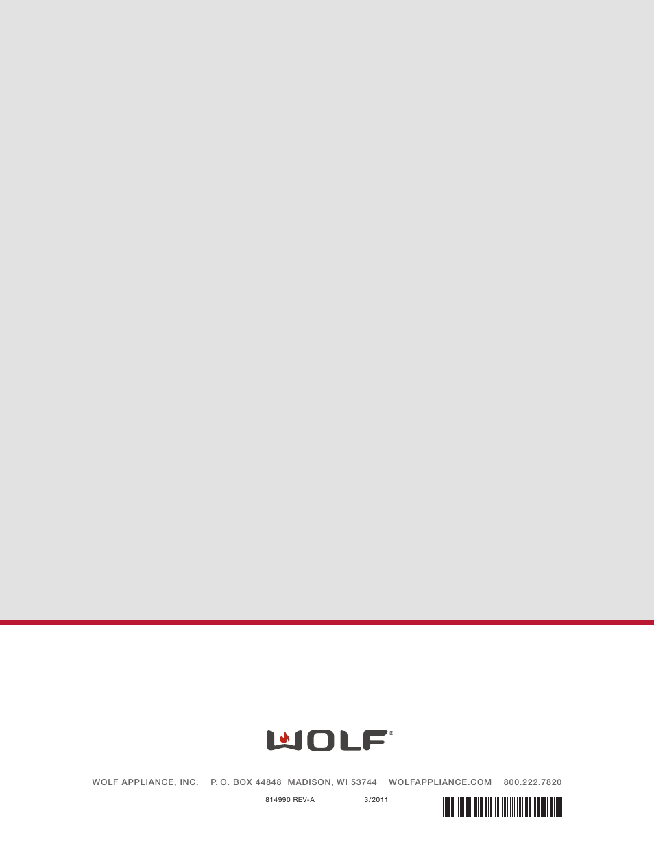 Wolf REV-A 5/2010 814990 User Manual | Page 16 / 16
