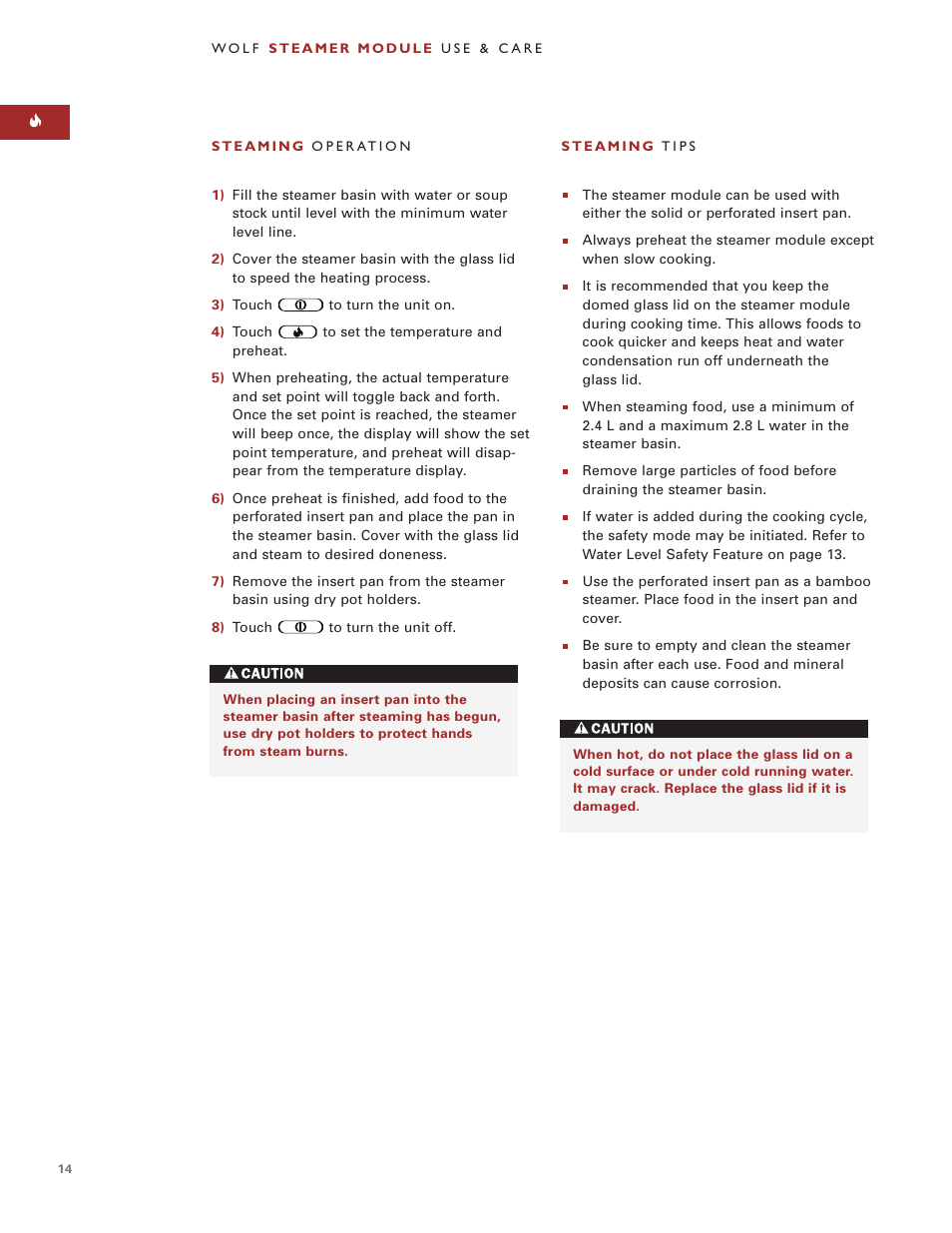 Wolf Steamer User Manual | Page 13 / 59