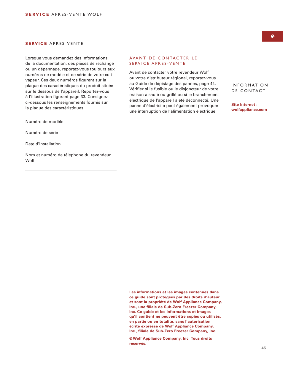 Wolf Steamer User Manual | Page 44 / 59