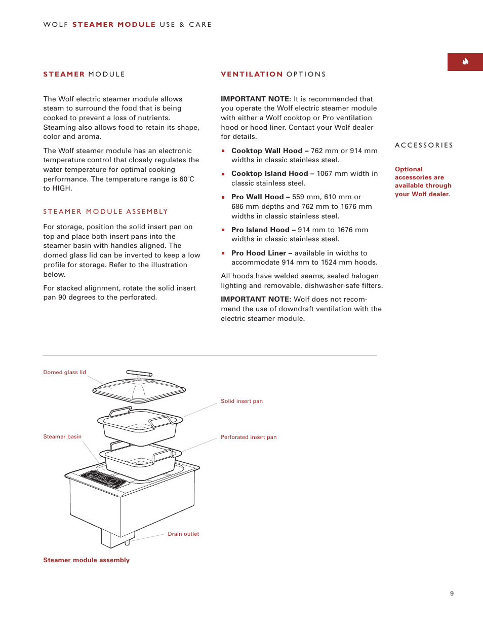 Wolf Steamer User Manual | Page 8 / 59