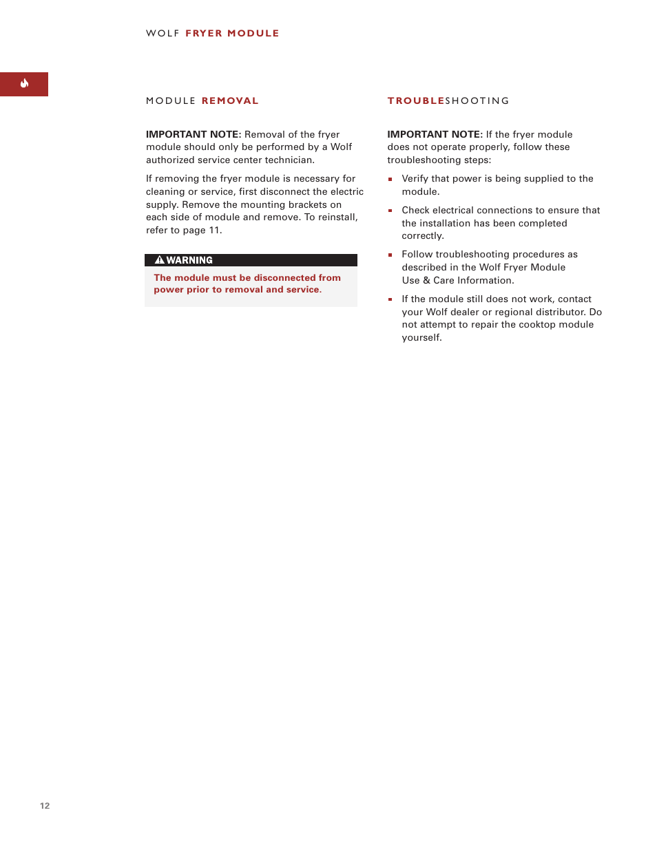 Wolf ICBIF15/S User Manual | Page 11 / 43