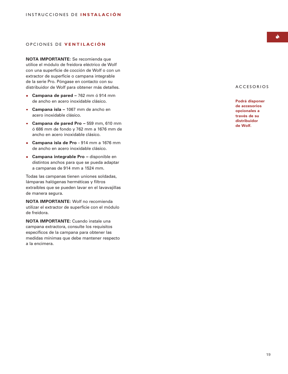 Wolf ICBIF15/S User Manual | Page 18 / 43