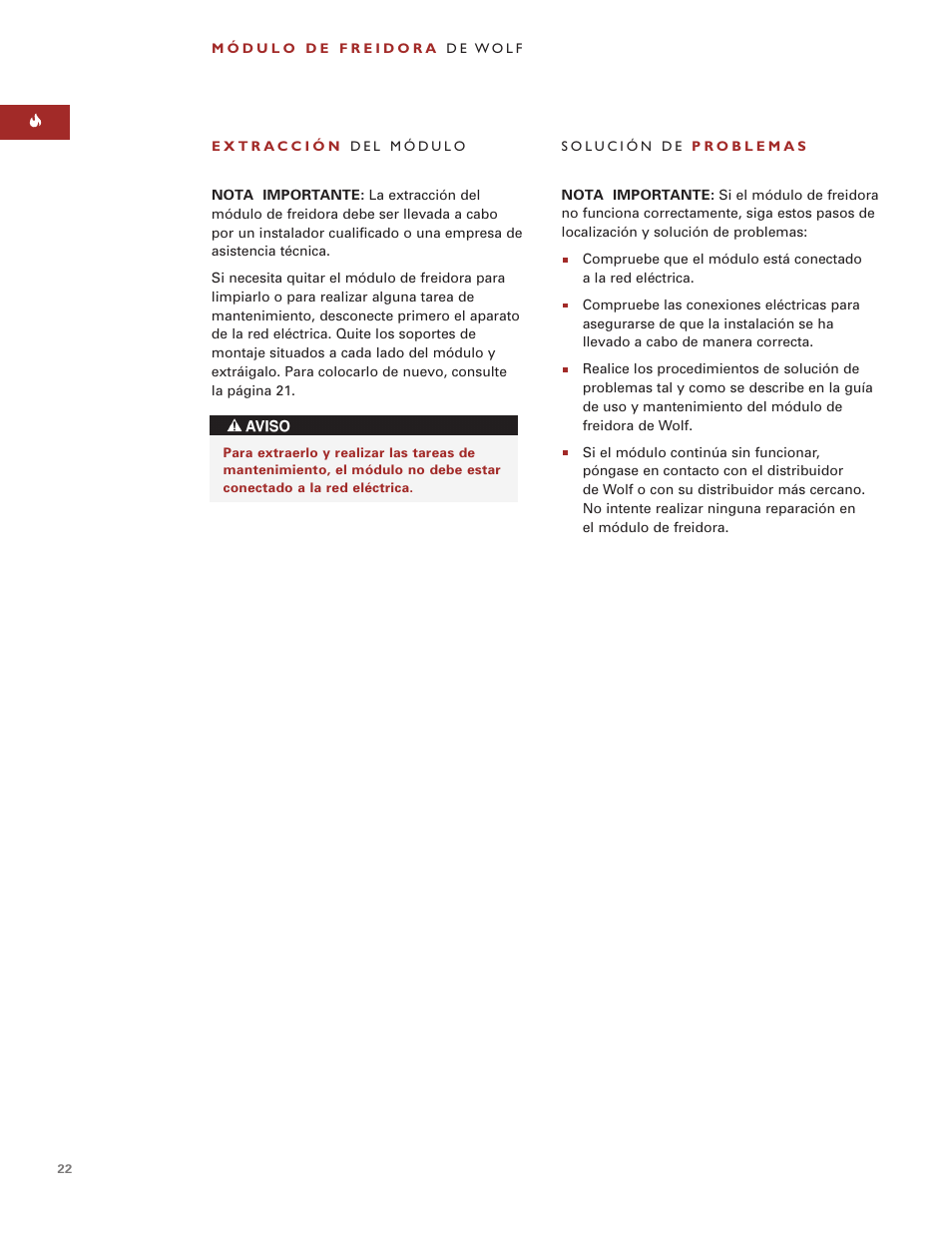 Wolf ICBIF15/S User Manual | Page 21 / 43