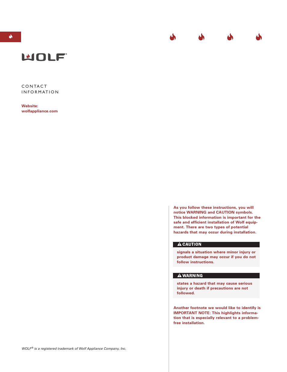 Wolf ICBIF15/S User Manual | Page 3 / 43
