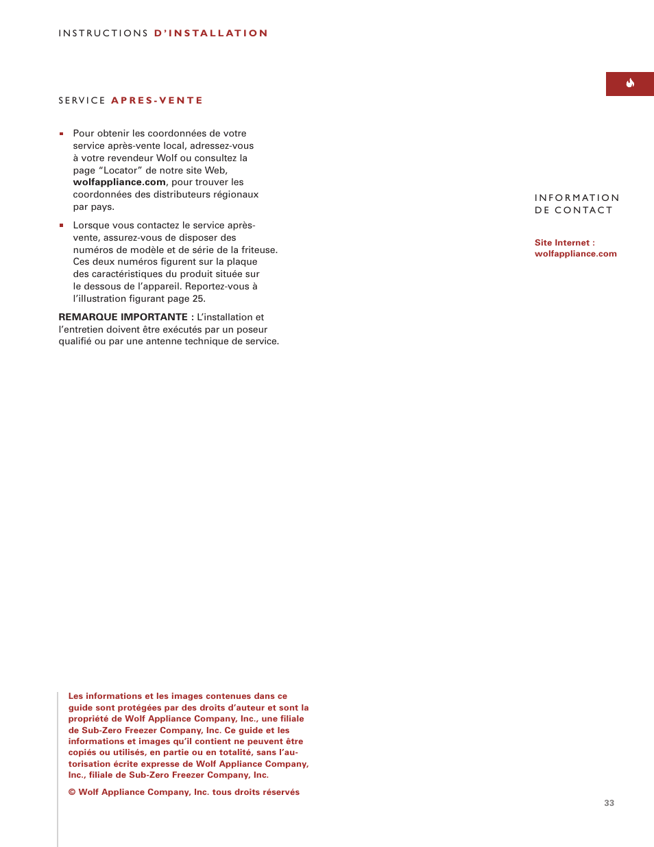 Wolf ICBIF15/S User Manual | Page 32 / 43