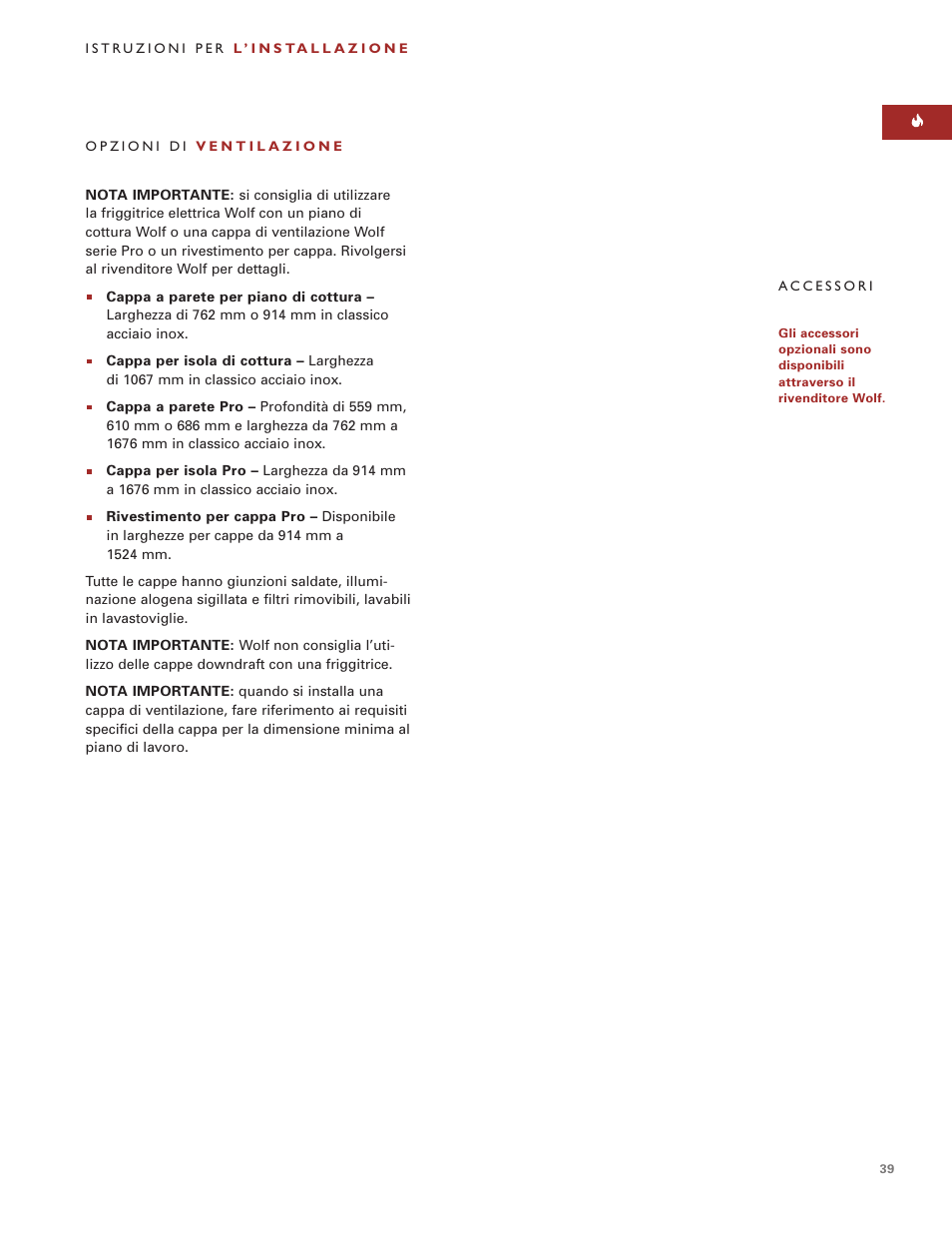 Wolf ICBIF15/S User Manual | Page 38 / 43
