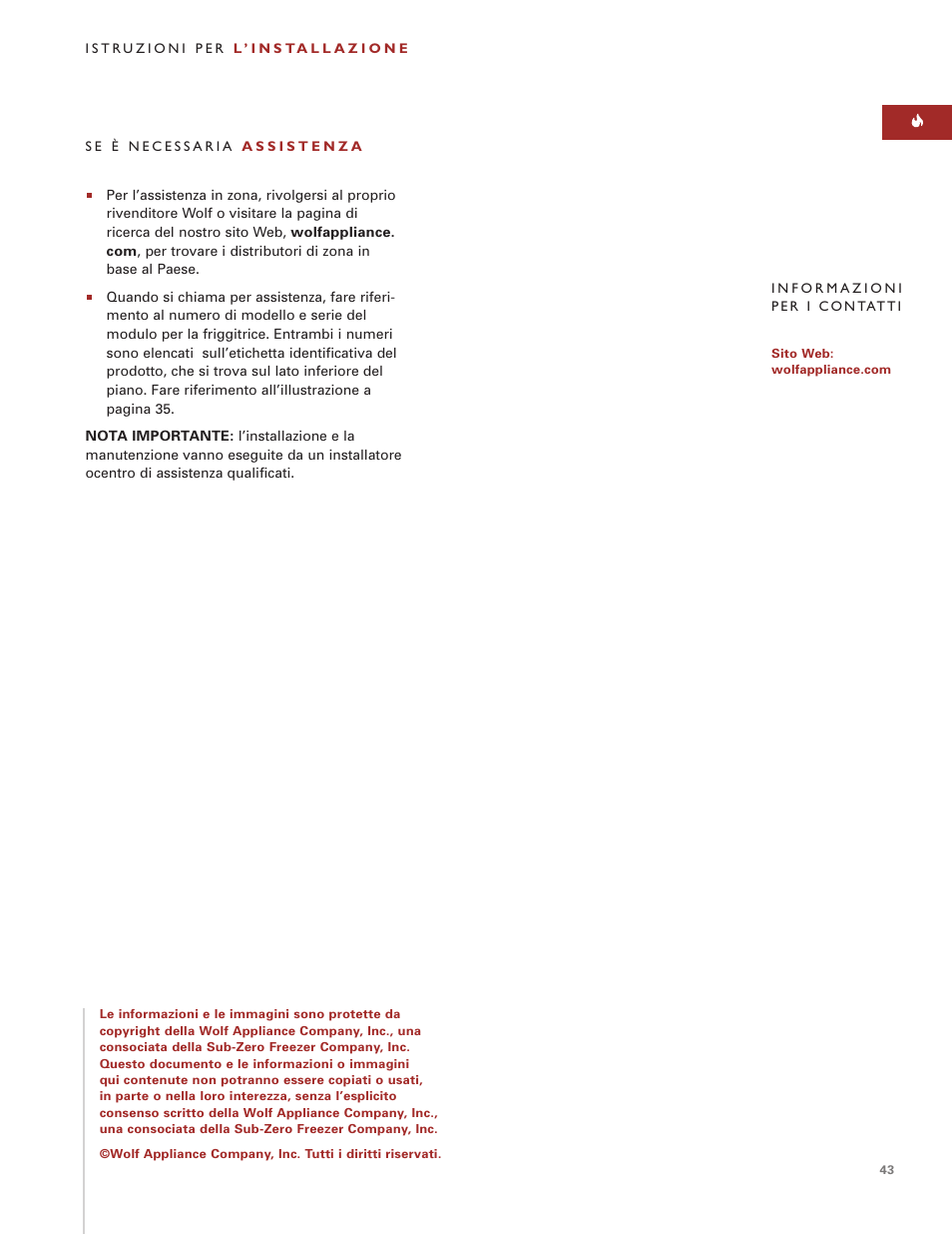 Wolf ICBIF15/S User Manual | Page 42 / 43