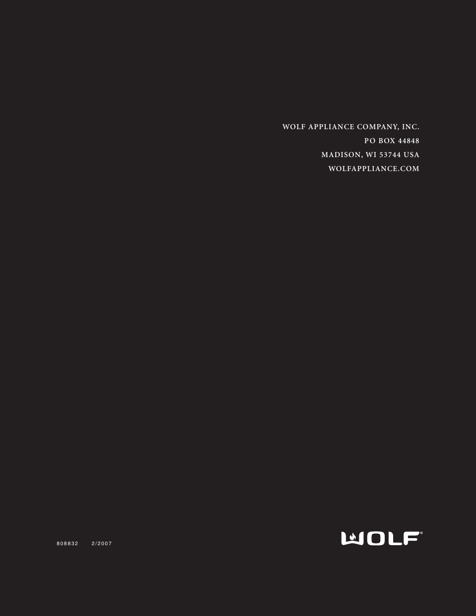 Wolf ICBIF15/S User Manual | Page 43 / 43