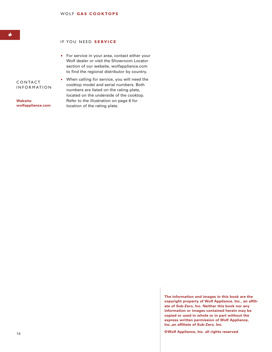 Wolf ICBCT15G User Manual | Page 16 / 74
