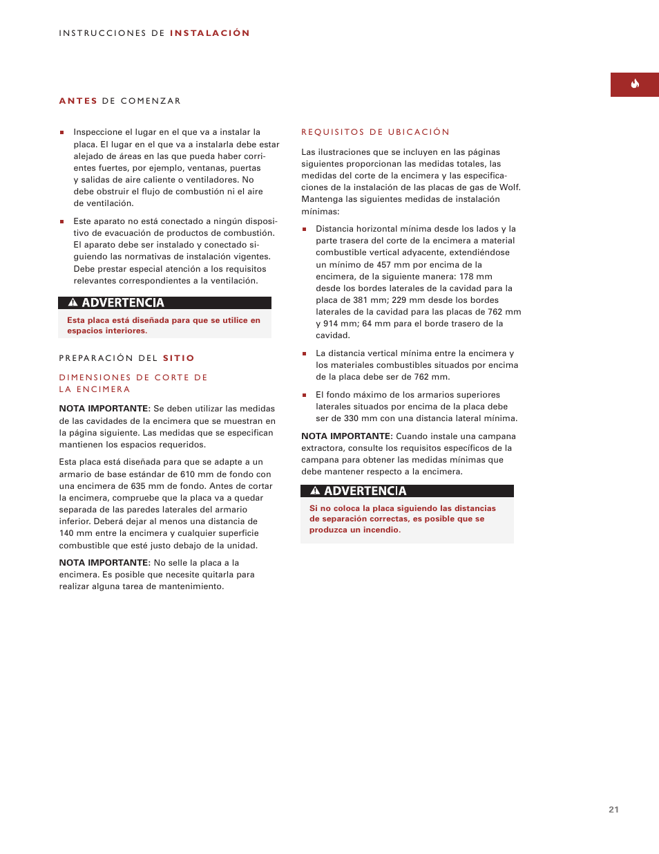Wolf ICBCT15G User Manual | Page 21 / 74