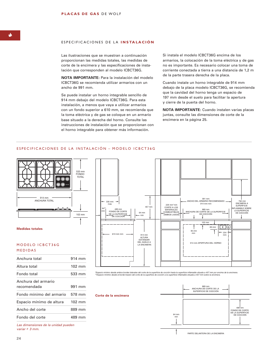 Wolf ICBCT15G User Manual | Page 24 / 74