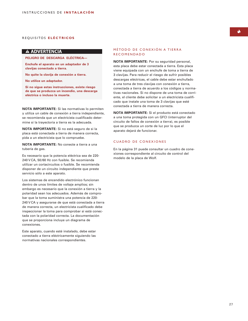 Wolf ICBCT15G User Manual | Page 27 / 74
