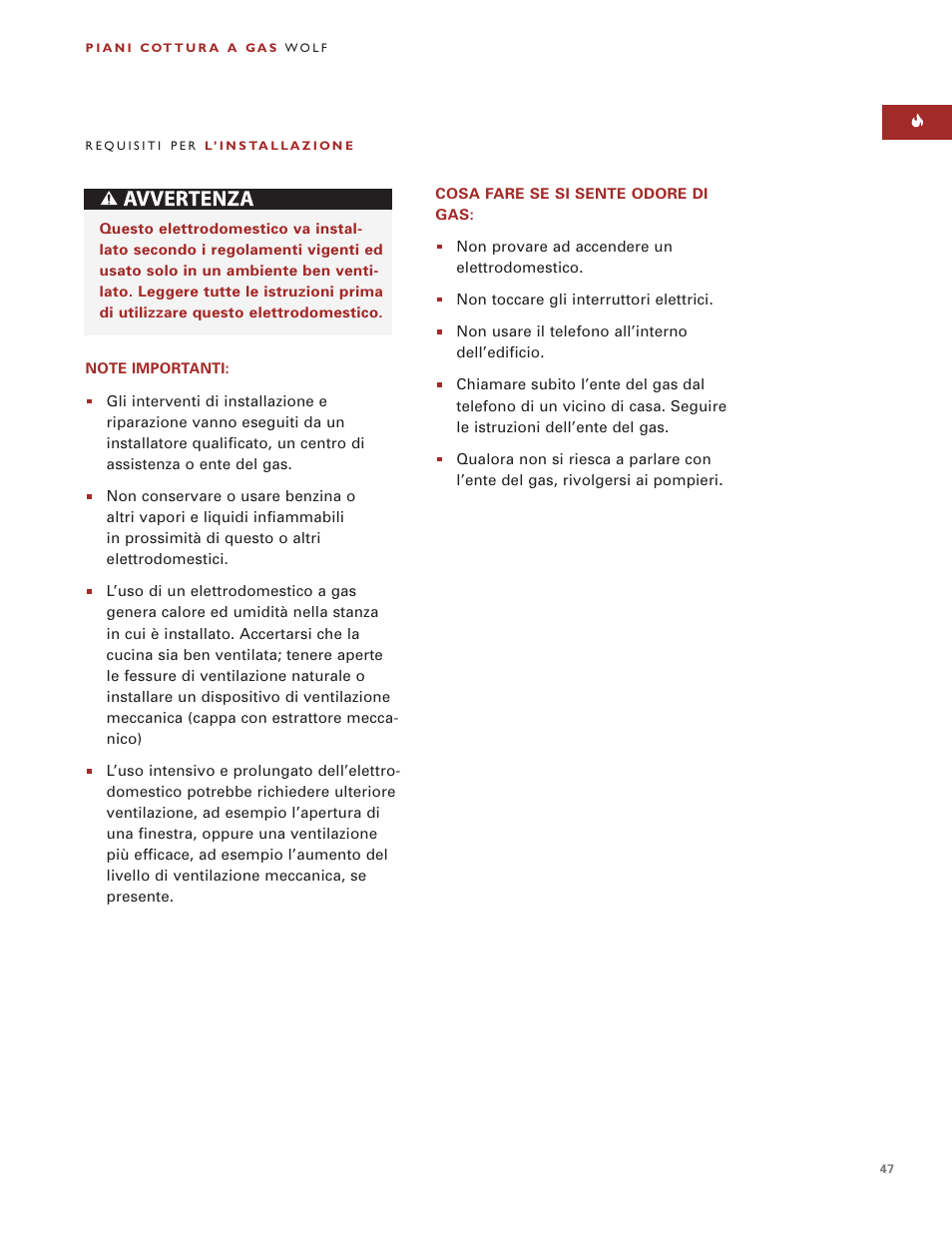 Wolf ICBCT15G User Manual | Page 47 / 74
