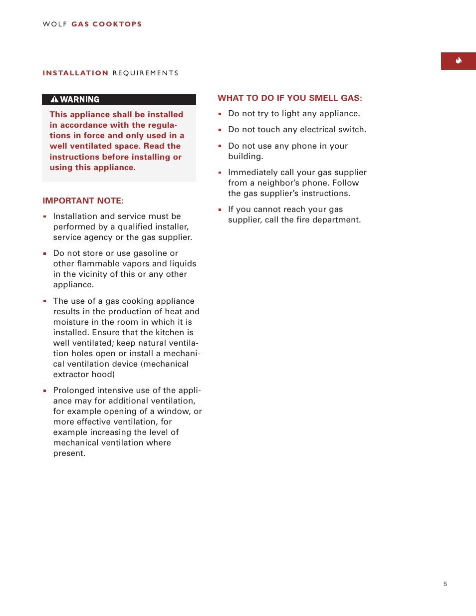 Wolf ICBCT15G User Manual | Page 5 / 74