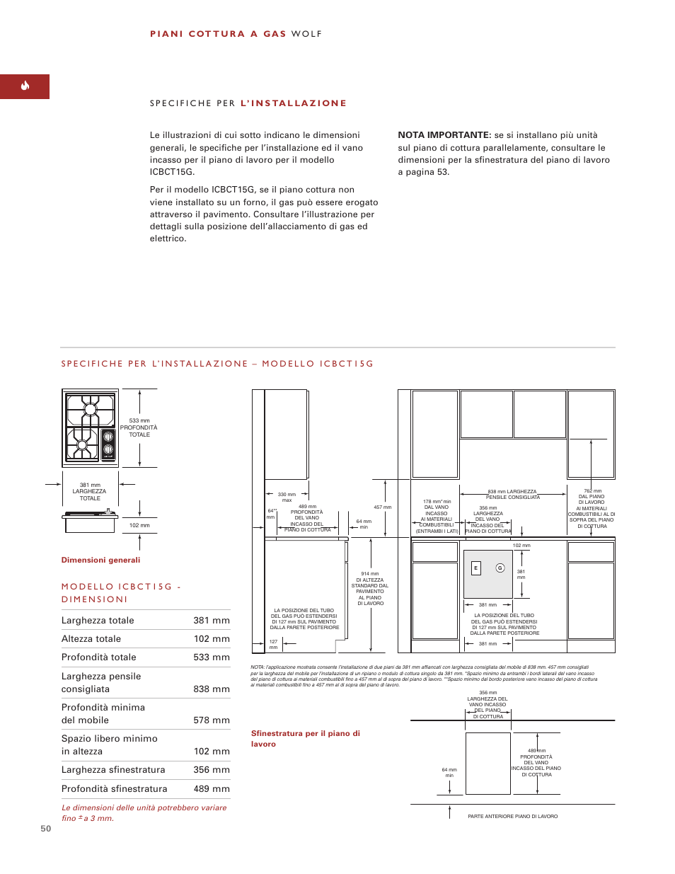 Wolf ICBCT15G User Manual | Page 50 / 74