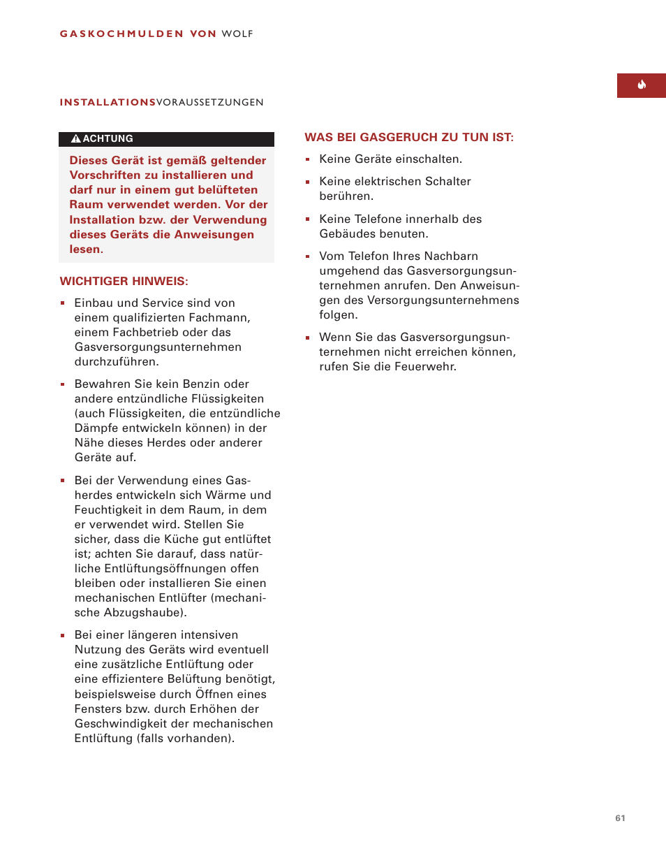 Wolf ICBCT15G User Manual | Page 61 / 74
