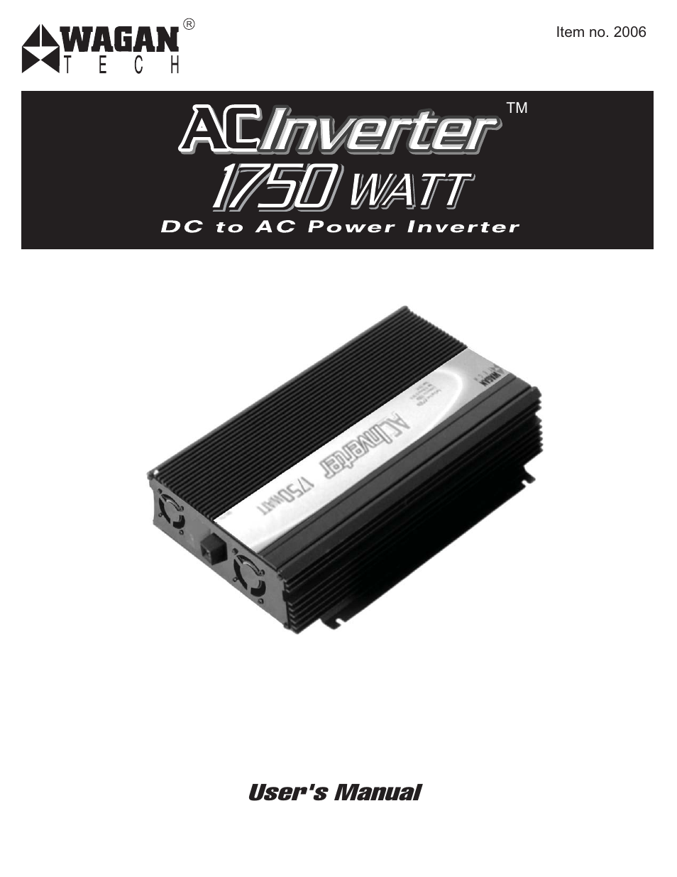 Wagan Inverter User Manual | 6 pages