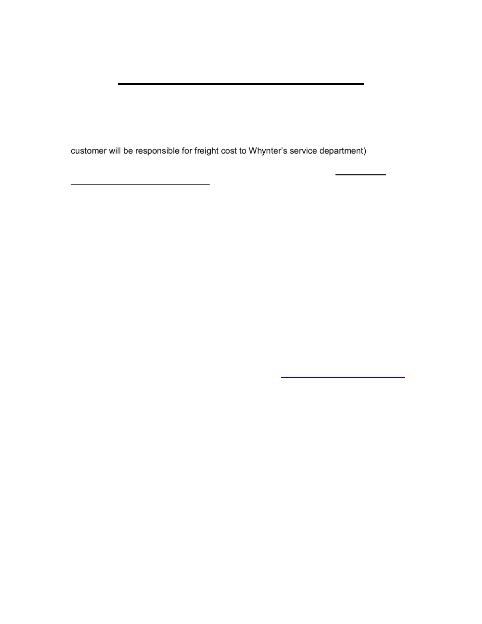 One year limited warranty | Whynter FM-65G User Manual | Page 10 / 10