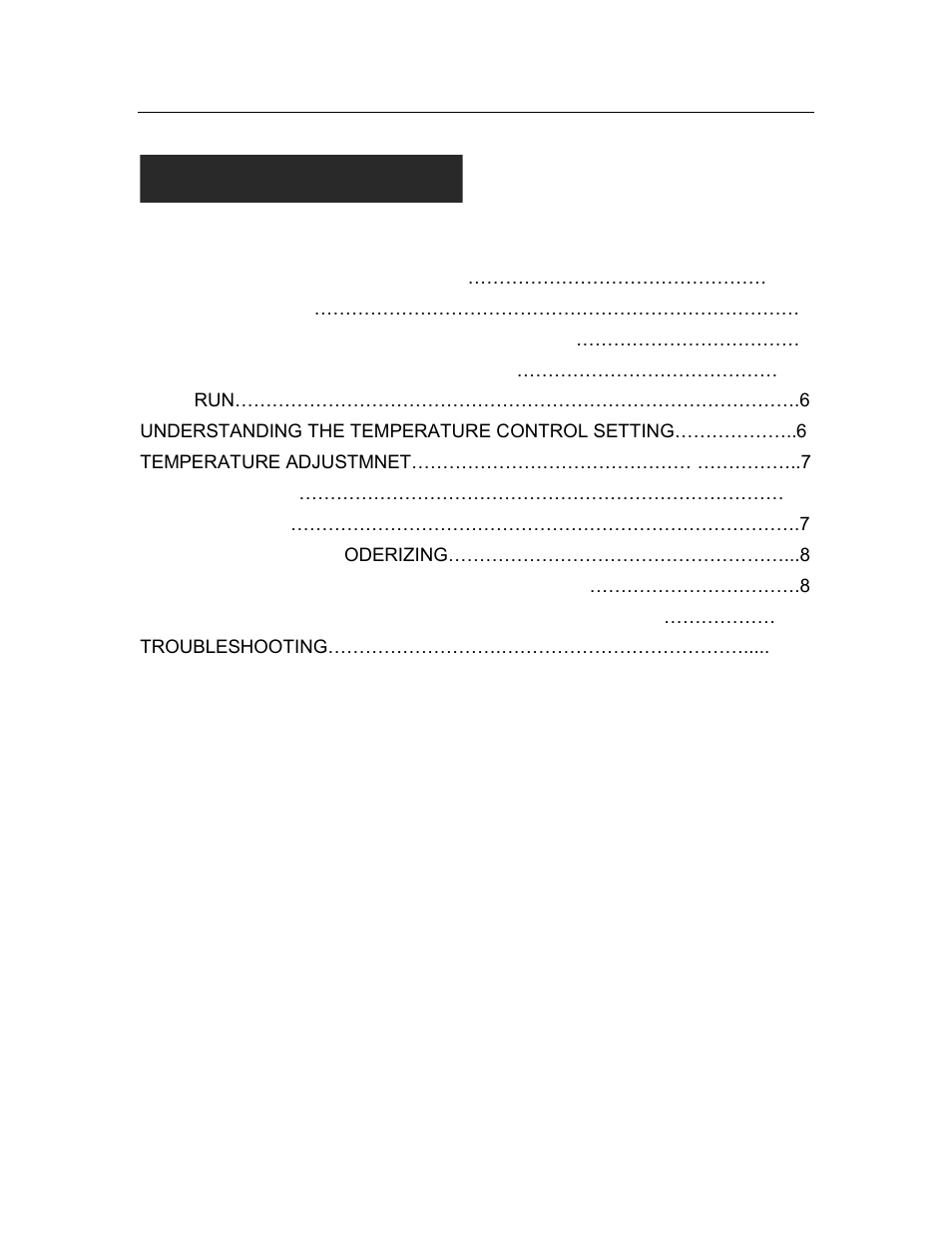 Table of content | Whynter FM-65G User Manual | Page 3 / 10