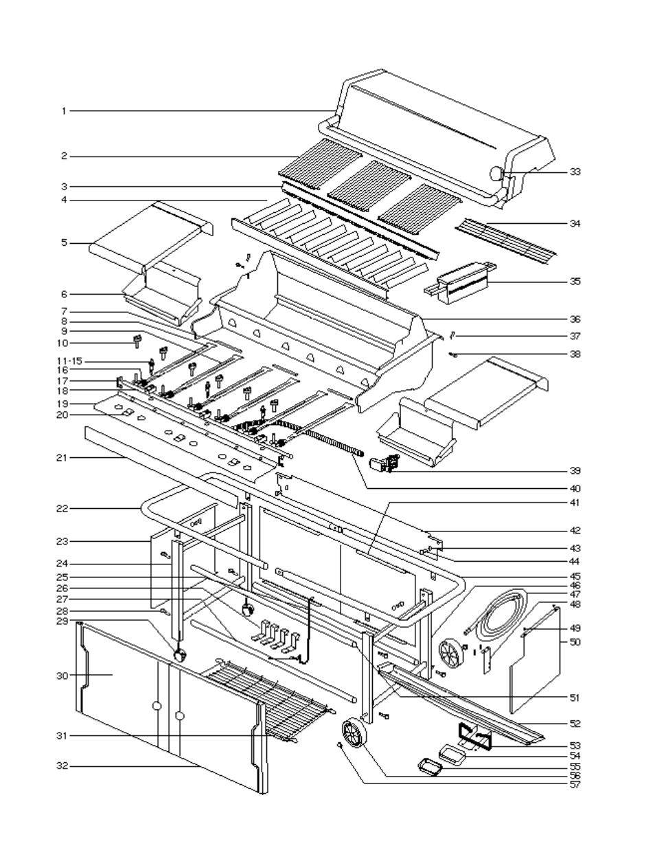 Exploded views for summit 650 ng | weber Gas Burner User Manual | Page 26 / 32