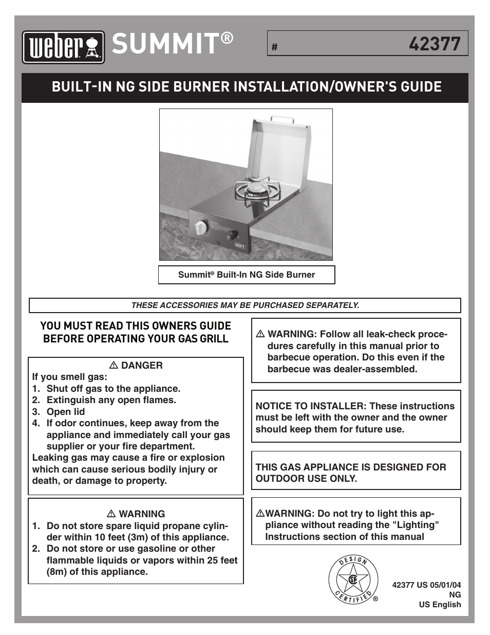 weber 42377 User Manual | 10 pages