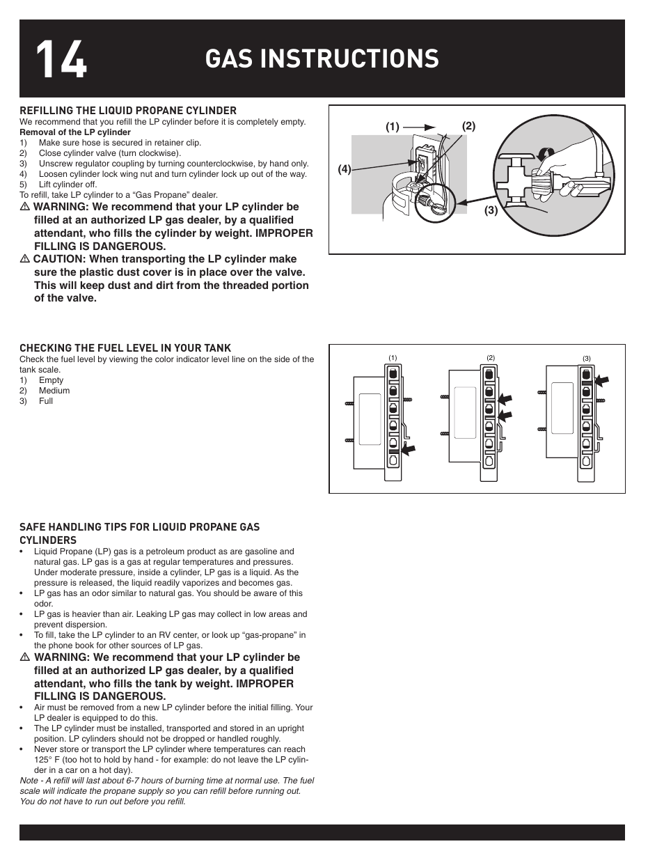 Gas instructions | weber 43028 User Manual | Page 14 / 20