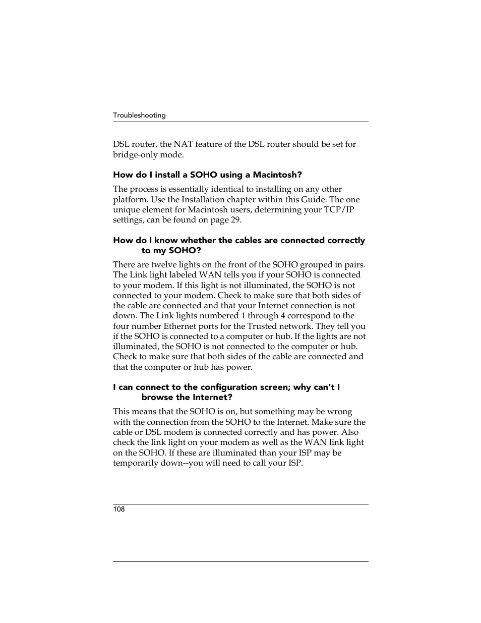 How do i install a soho using a macintosh | WatchGuard Technologies SOHO User Manual | Page 108 / 118