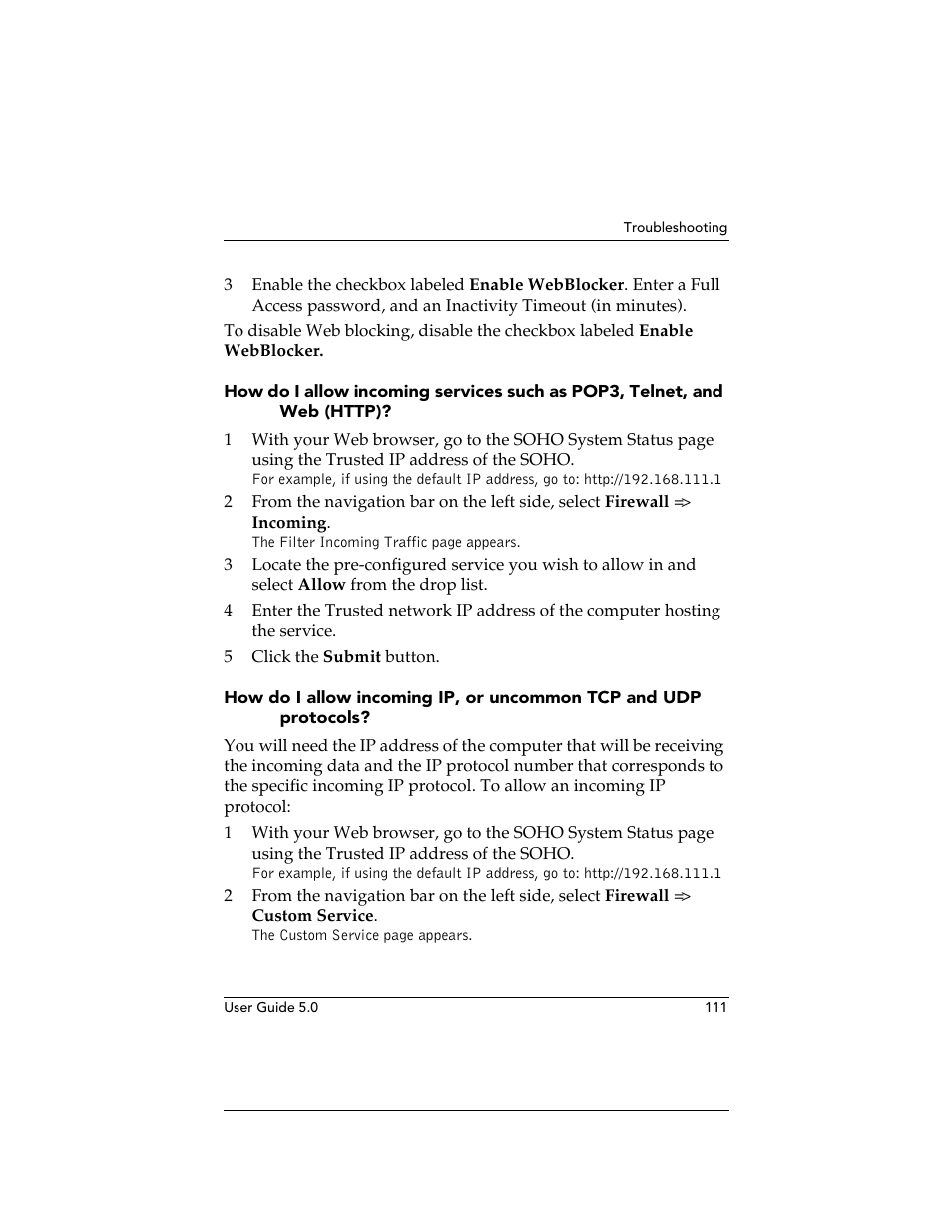 WatchGuard Technologies SOHO User Manual | Page 111 / 118