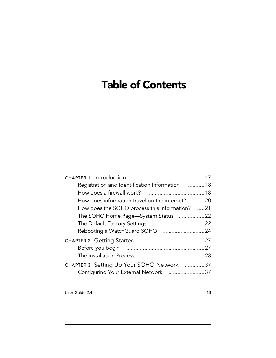 WatchGuard Technologies SOHO User Manual | Page 13 / 118