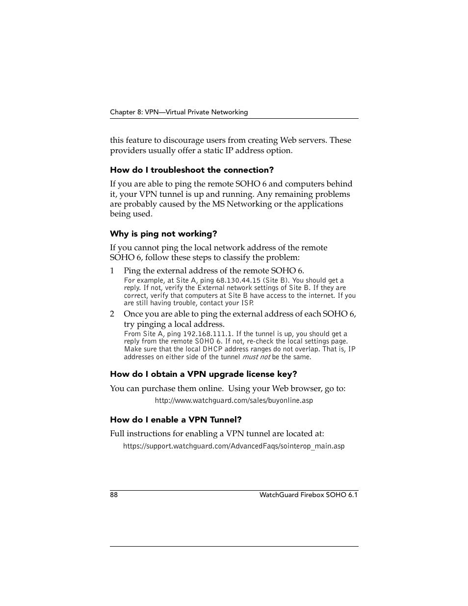 WatchGuard Technologies WatchGuard Firebox SOHO 6 User Manual | Page 106 / 140