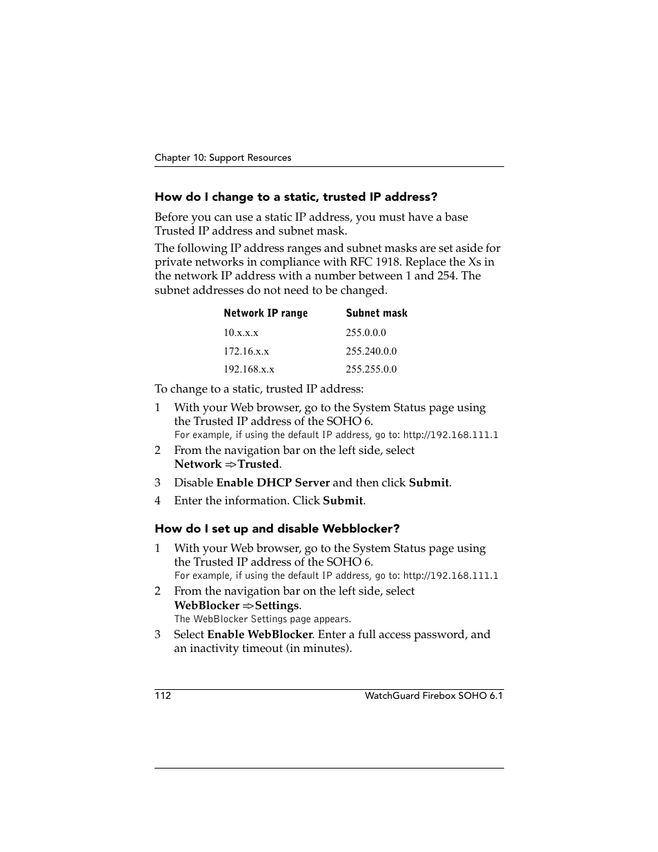 WatchGuard Technologies WatchGuard Firebox SOHO 6 User Manual | Page 130 / 140