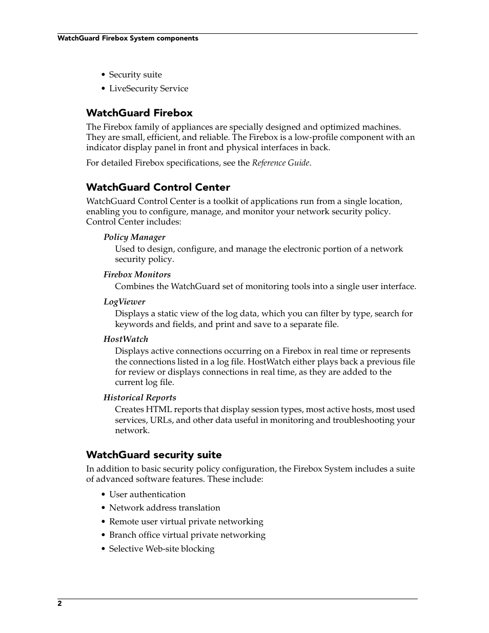 WatchGuard Technologies FireboxTM System 4.6 User Manual | Page 12 / 170