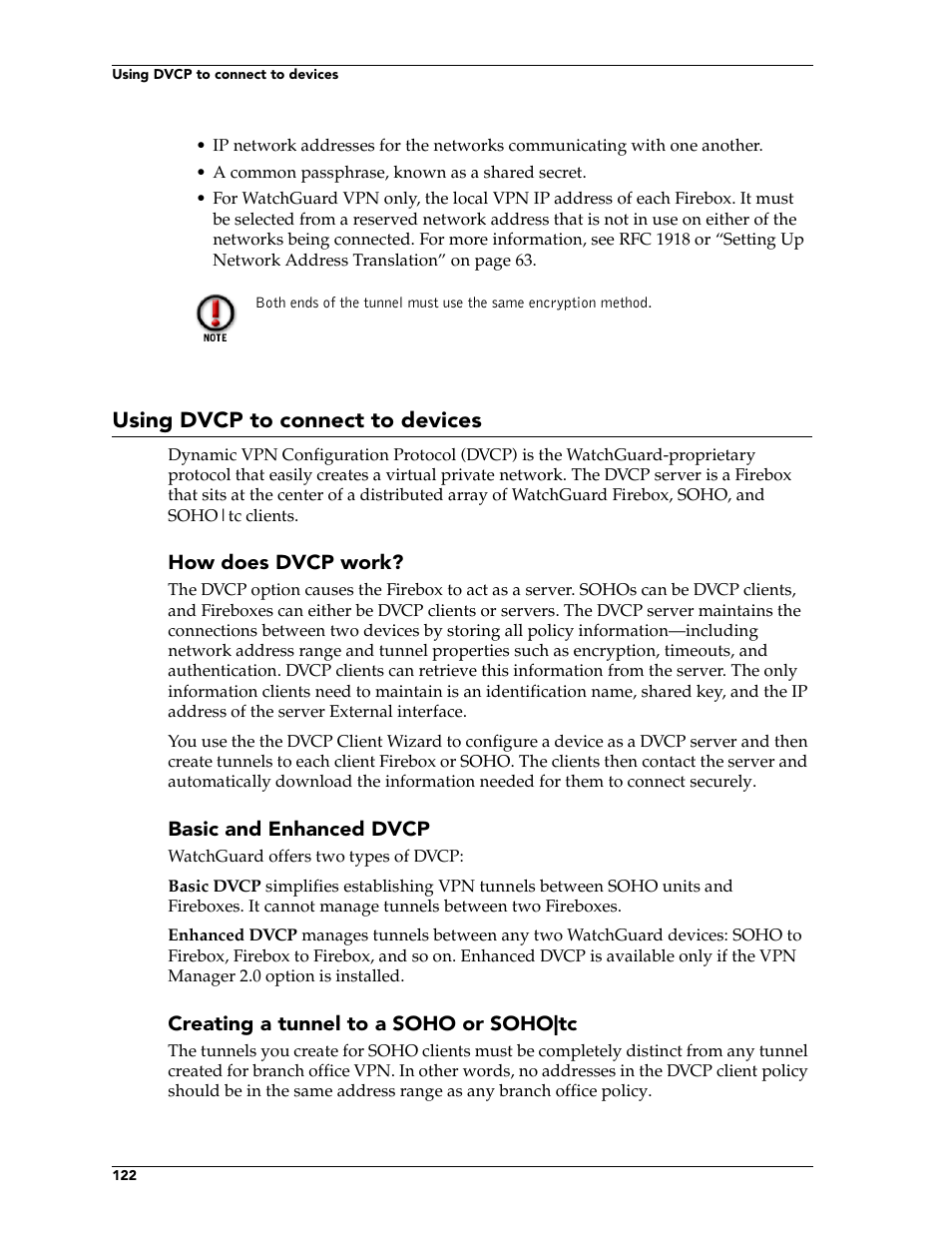 Using dvcp to connect to devices | WatchGuard Technologies FireboxTM System 4.6 User Manual | Page 132 / 170