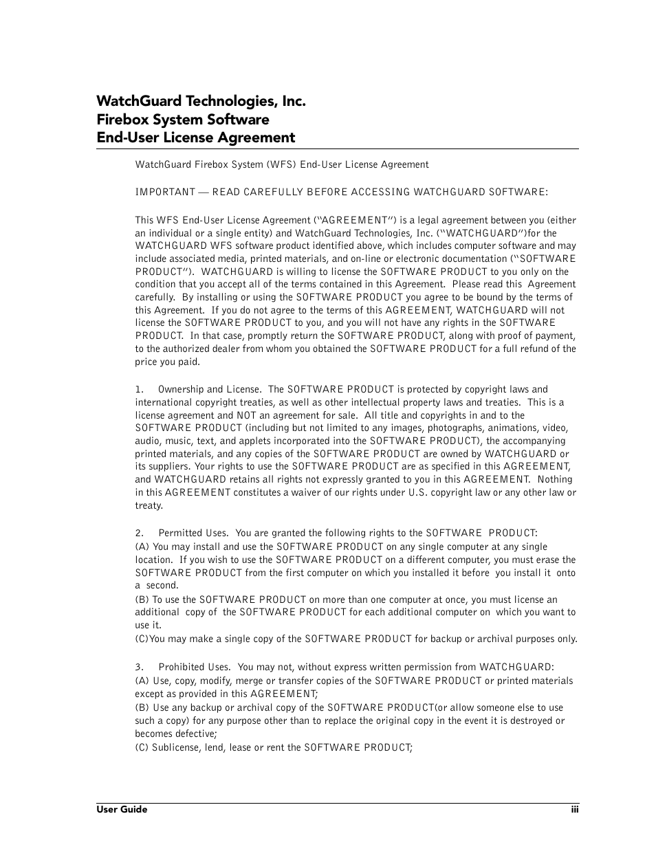 WatchGuard Technologies FireboxTM System 4.6 User Manual | Page 3 / 170