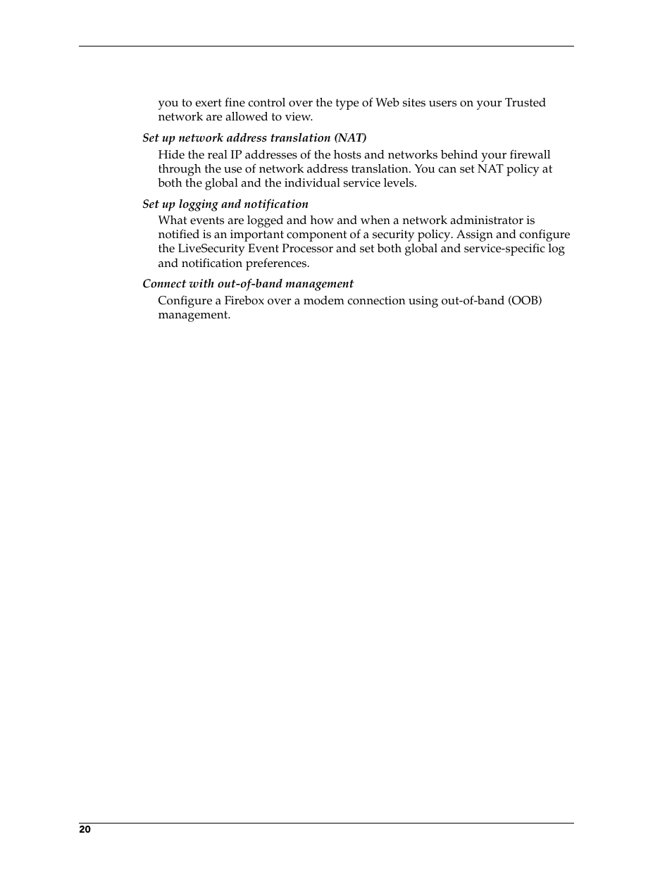 WatchGuard Technologies FireboxTM System 4.6 User Manual | Page 30 / 170